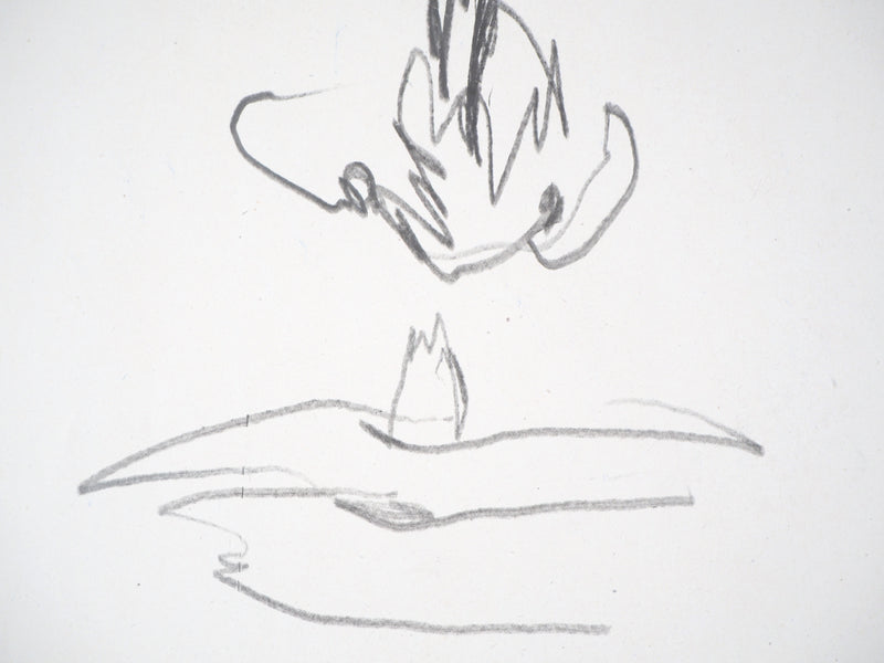 Emile GILIOLI : Visage masculin, Dessin original signé