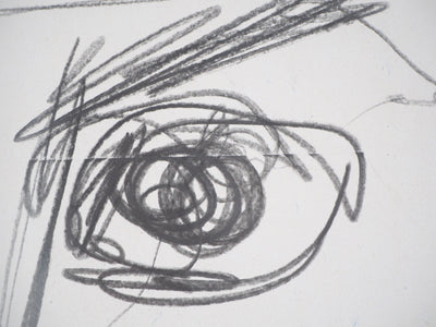 Emile GILIOLI : Visage masculin, Dessin original signé