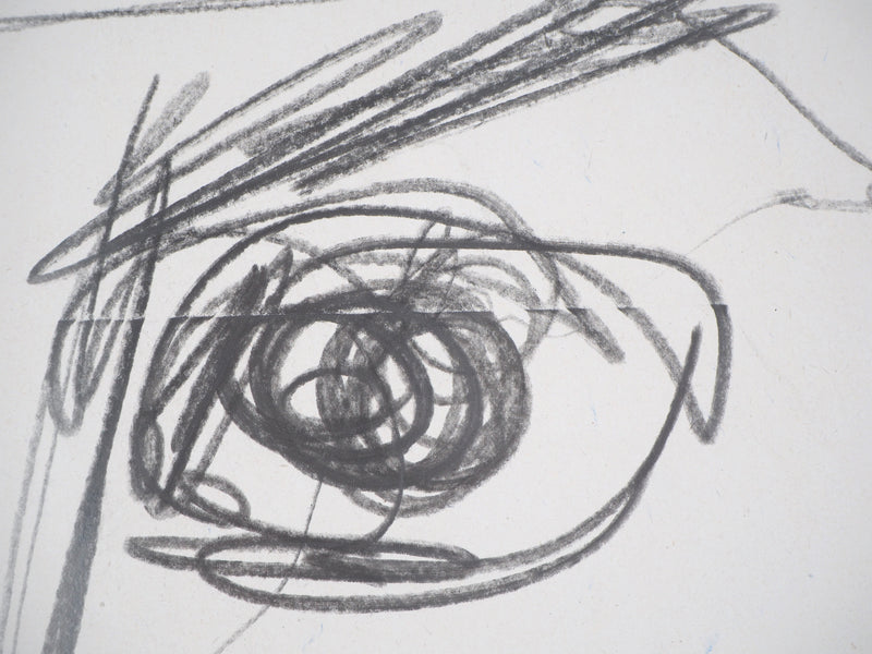 Emile GILIOLI : Visage masculin, Dessin original signé