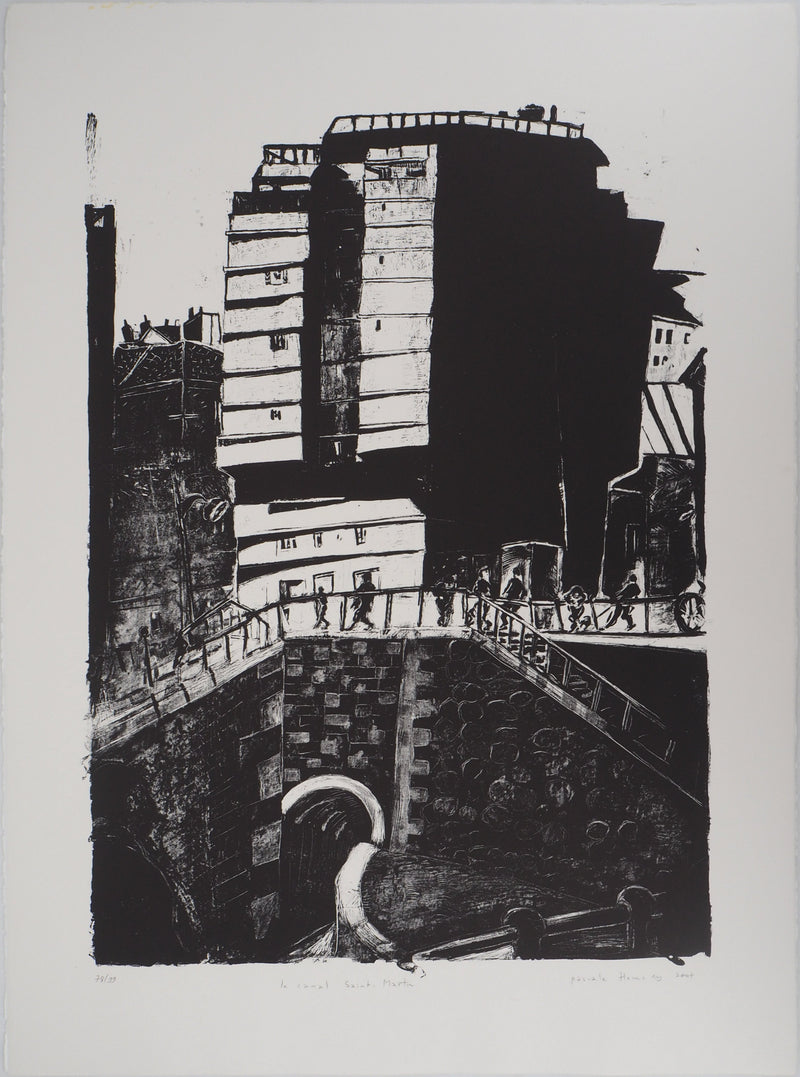 BT Pascale HÉMERY: Borderline, Original Signed Lithograph