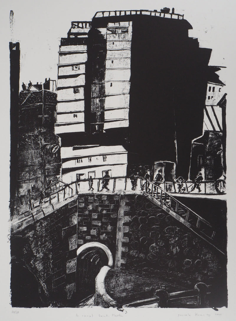 BT Pascale HÉMERY: Borderline, Original Signed Lithograph