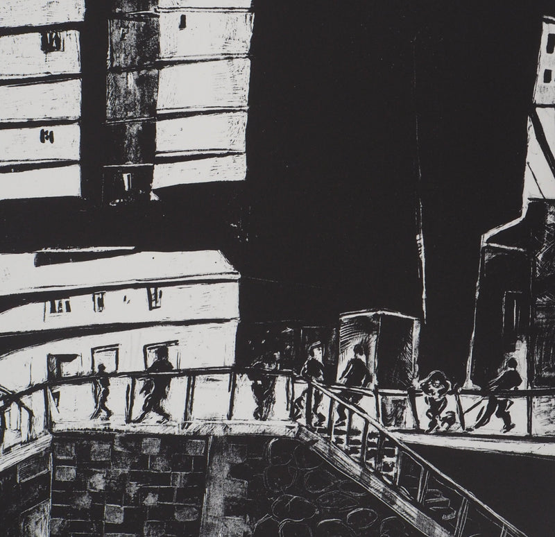 BT Pascale HÉMERY: Borderline, Original Signed Lithograph