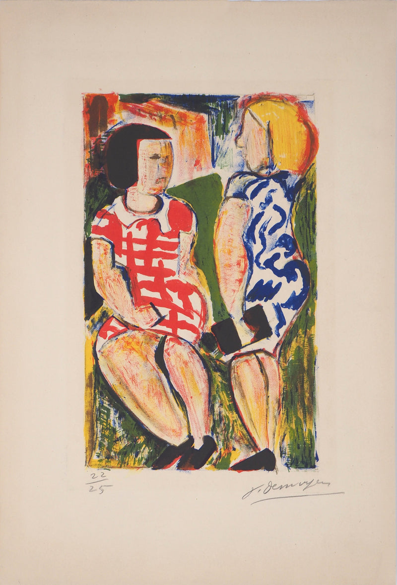 BTIna François DESNOYER: Les Saintes Maries, 1965, Original Signed Lithograph