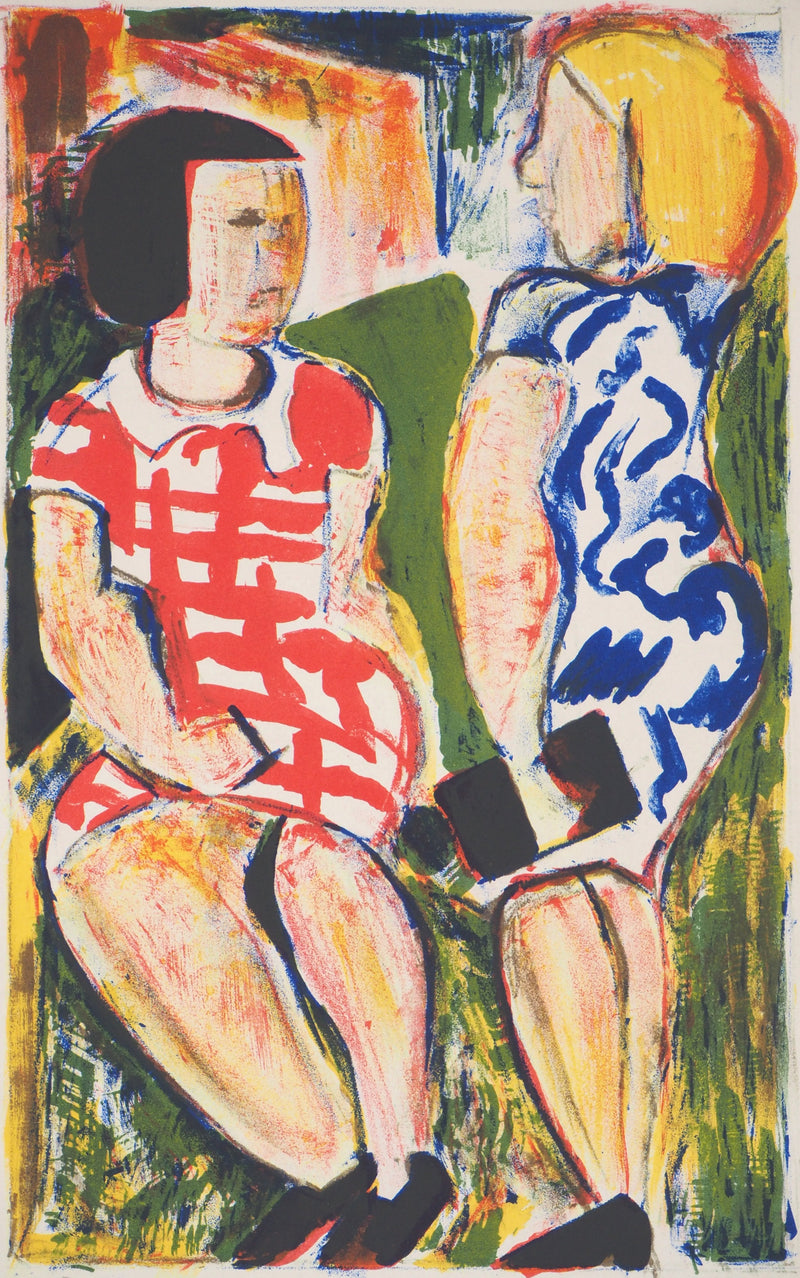 BTIna François DESNOYER: Les Saintes Maries, 1965, Original Signed Lithograph