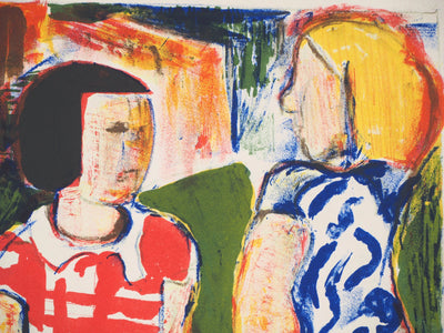 BTIna François DESNOYER: Les Saintes Maries, 1965, Original Signed Lithograph