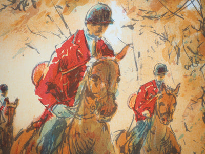 Théophile Alexandre STEINLEN : Départ de chasse, Lithographie originale signée