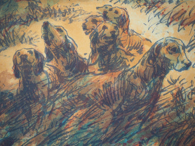 Théophile Alexandre STEINLEN : Départ de chasse, Lithographie originale signée