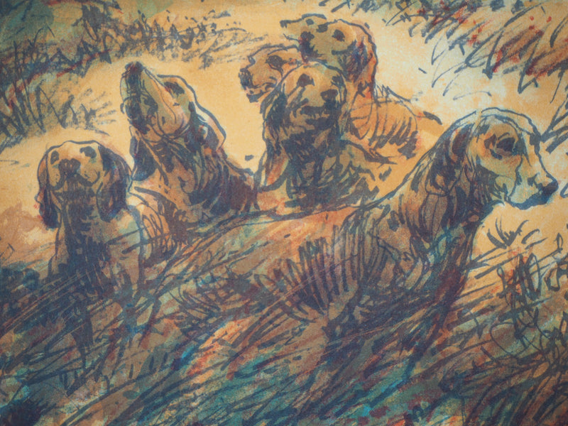 Théophile Alexandre STEINLEN : Départ de chasse, Lithographie originale signée