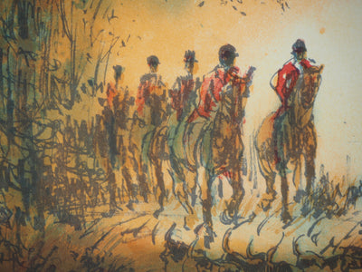 Théophile Alexandre STEINLEN : Départ de chasse, Lithographie originale signée