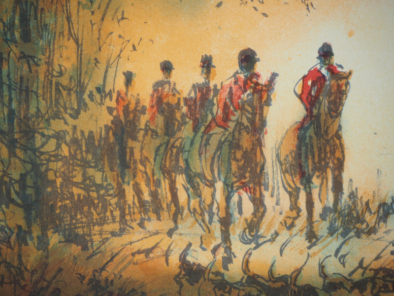 Théophile Alexandre STEINLEN : Départ de chasse, Lithographie originale signée