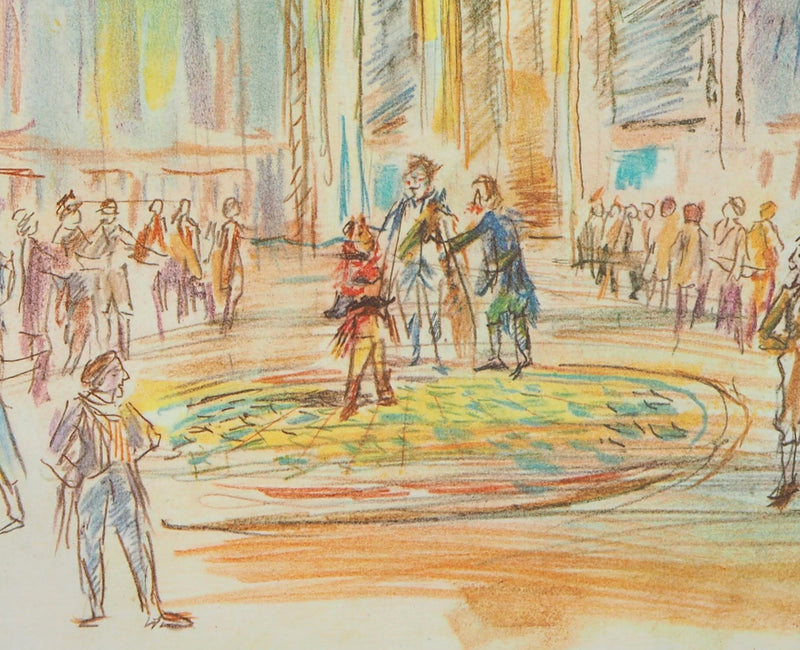 Oskar KOKOSCHKA : La salle du palais, photolithographie signée