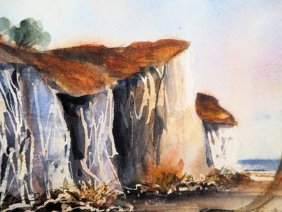 Jean Luc LE GALL : Le bateau échoué, Aquarelle originale signée