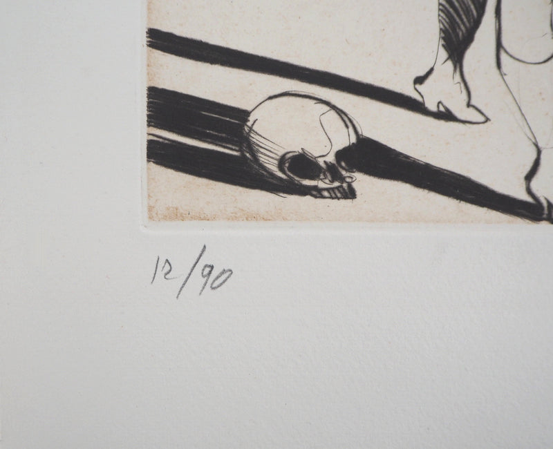 Claude WEISBUCH : Hamlet, Gravure originale signée