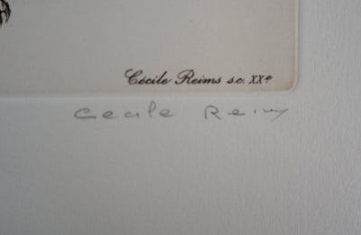 Cécile REIMS : Les rats qui s’entre-dévorent, R, Gravure originale signée