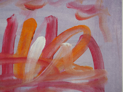 Ervin NEUHAUS : Ondes colorées, Gouache originale signée