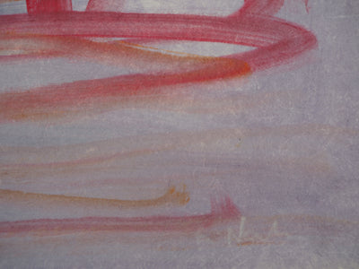 Ervin NEUHAUS : Ondes colorées, Gouache originale signée