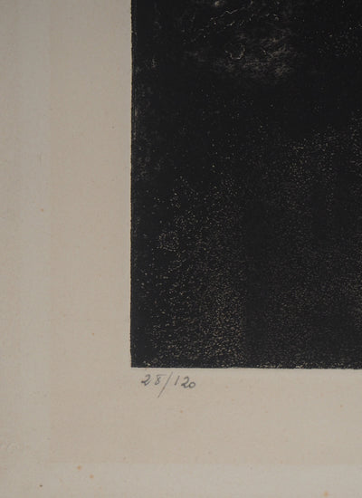 Michel CIRY : Squelette de poisson, Gravure originale signée