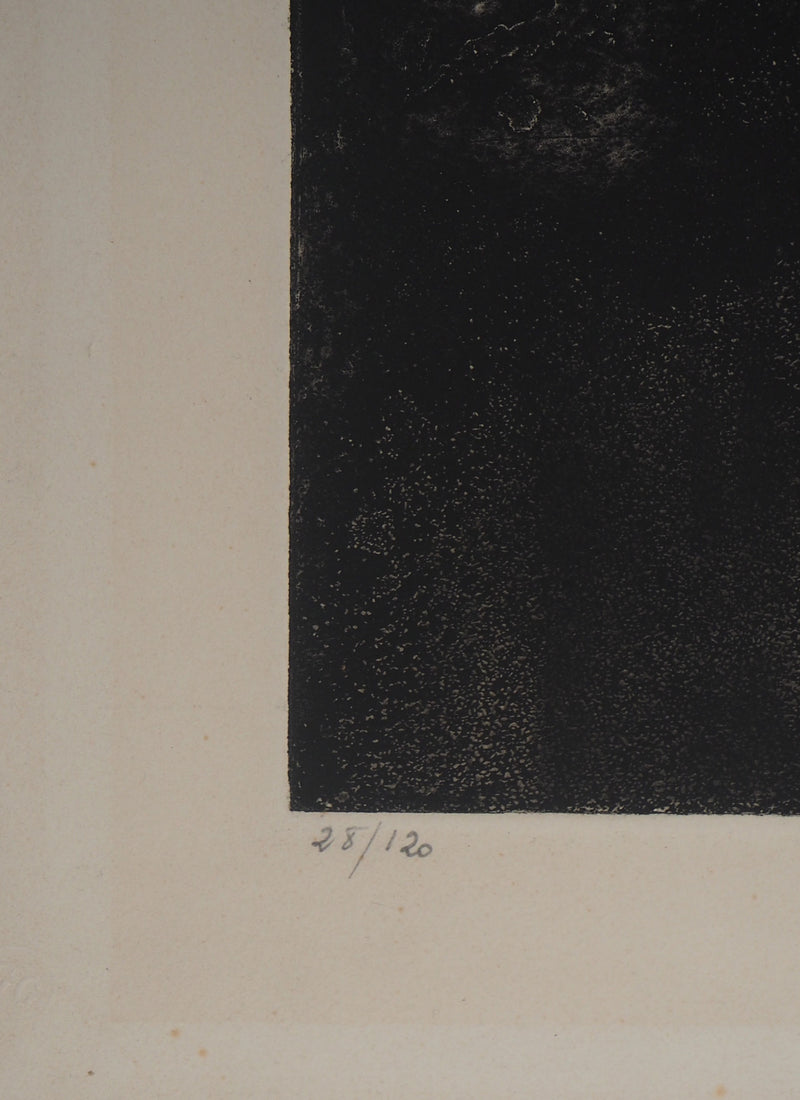 Michel CIRY : Squelette de poisson, Gravure originale signée