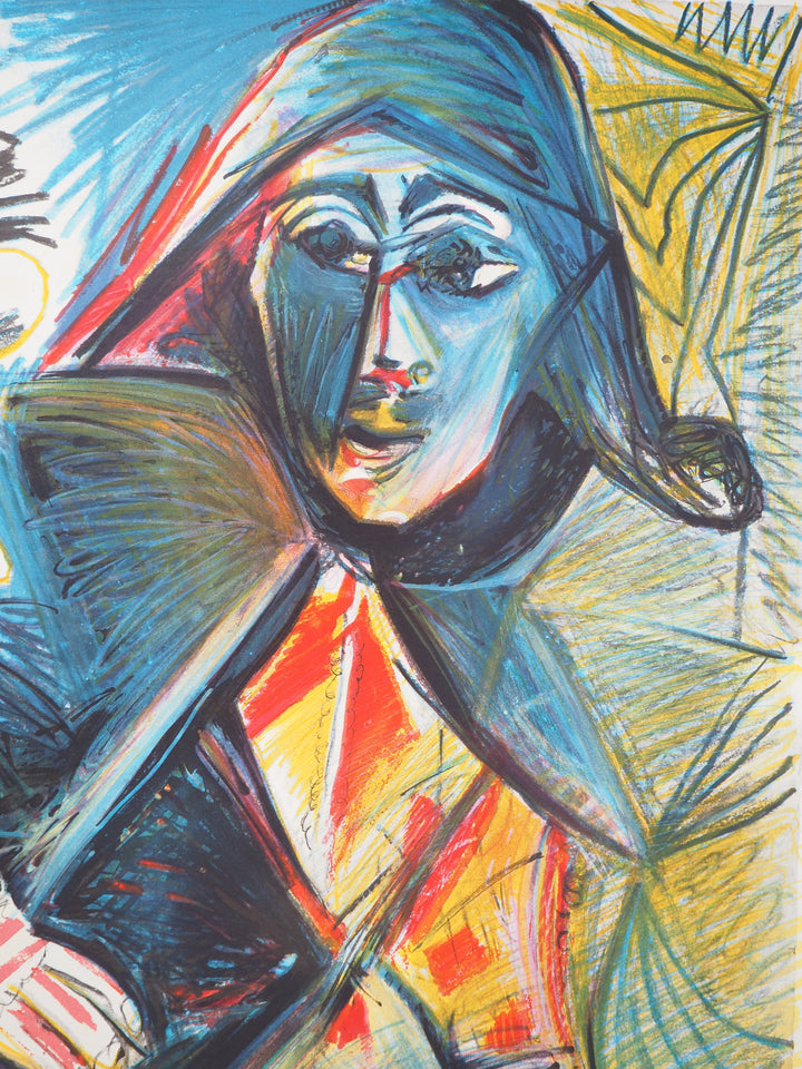 Pablo Picasso、AU MOULIN ROUGE、希少画集画、状態良好 P・Picasso、Au Moulin Rouge、超希少額装用画版、新品額装付