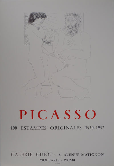 Pablo PICASSO : Sculpteur et modèle debout, Affiche originale (vue générale) - Crédit photo : Galerie Art.Paris