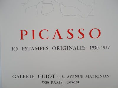 Pablo PICASSO : Sculpteur et modèle debout, Affiche originale (photo de détail 5) - Crédit photo : Galerie Art.Paris