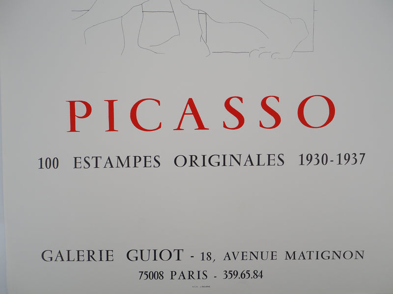 Pablo PICASSO : Sculpteur et modèle debout, Affiche originale (photo de détail 5) - Crédit photo : Galerie Art.Paris