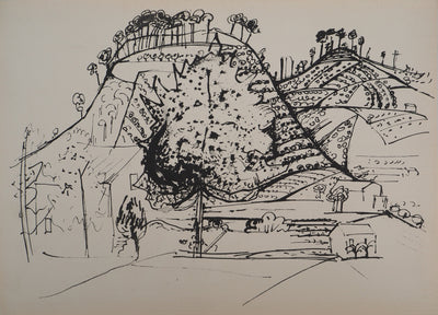 Edouard PIGNON : Les collines de Vallauris, Lithographie originale (photo de détail 3) - Crédit photo : Galerie Art.Paris