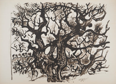 Edouard PIGNON : Le vieil arbre, Lithographie originale (vue générale) - Crédit photo : Galerie Art.Paris