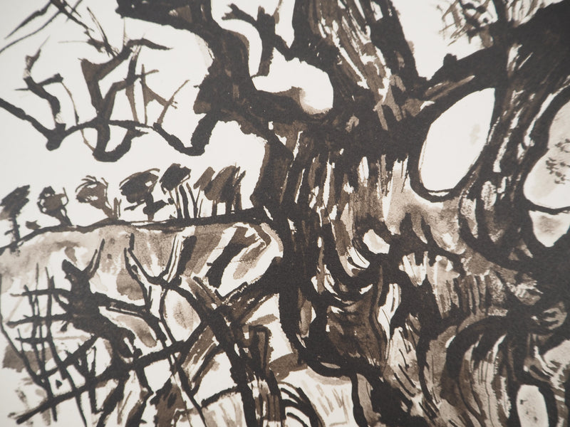 Edouard PIGNON : Le vieil arbre, Lithographie originale (photo de détail 4) - Crédit photo : Galerie Art.Paris