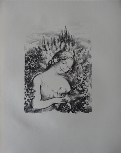 René PIOT : Douce bergère (Chloé), Lithographie originale (vue générale) - Crédit photo : Galerie Art.Paris