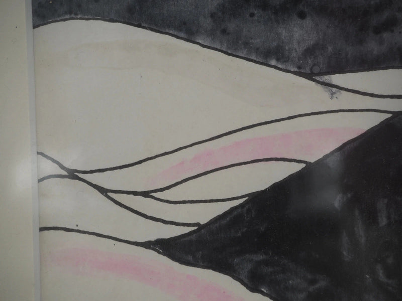 Jean EFFEL : Adam et Eve découvrent la neige, Aquarelle originale signée