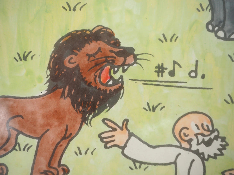 Jean EFFEL : Adam et Eve avec le lion et l&