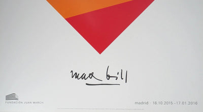 Max BILL : Unité des couleurs, Affiche originale d'époque signée