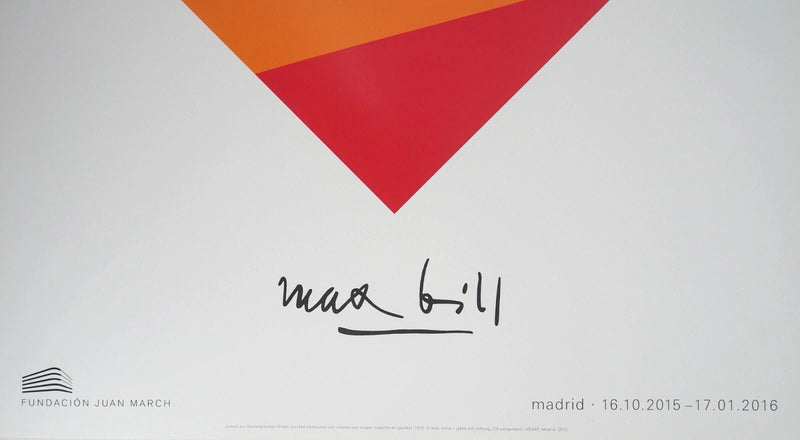 Max BILL : Unité des couleurs, Affiche originale d&