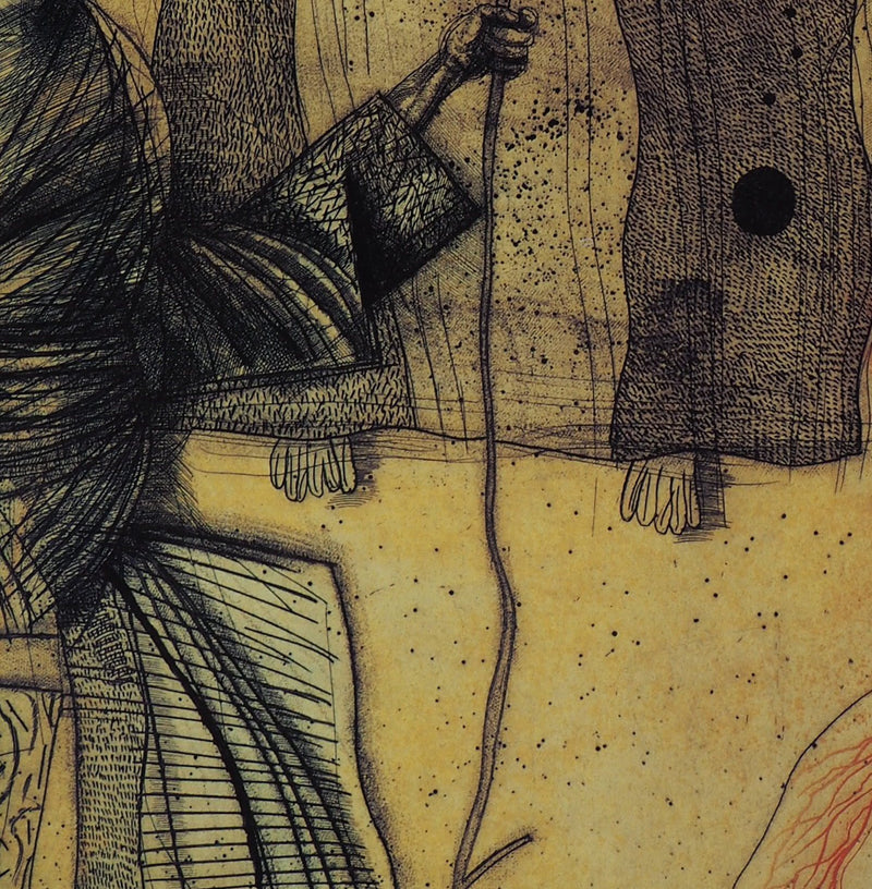 Miguel CONDE : Trois personnages, Affiche originale signée