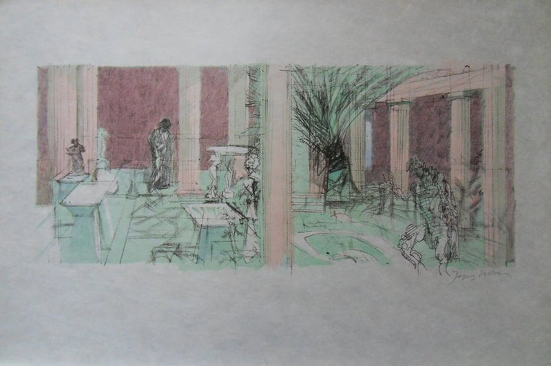 Jacques VILLON : Lycoris et Gallus, Gravure originale signée