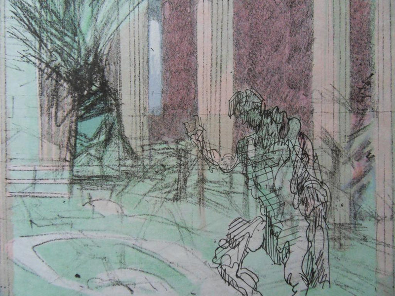 Jacques VILLON : Lycoris et Gallus, Gravure originale signée