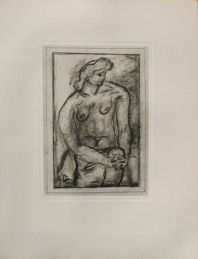 Georges BRAQUE : Modèle nu de face, Héliogravure originale (vue générale) - Crédit photo : Galerie Art.Paris