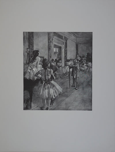 Edgar DEGAS : La classe de Danse, Gravure sur bois originale (vue générale) - Crédit photo : Galerie Art.Paris