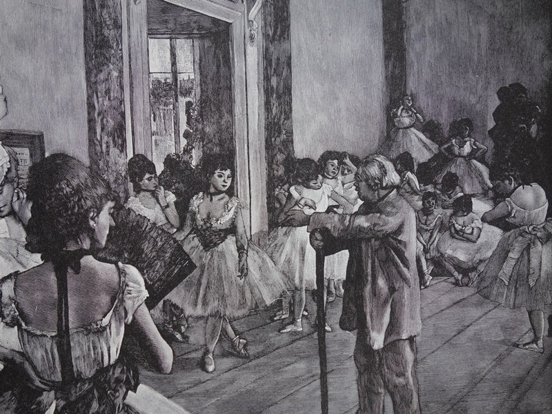 Edgar DEGAS : La classe de Danse, Gravure sur bois originale (photo de détail 4) - Crédit photo : Galerie Art.Paris