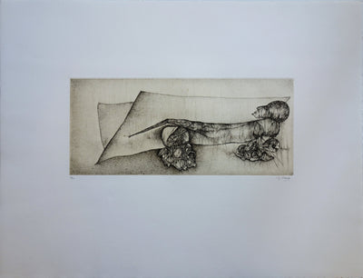 Fred DEUX : Le Rêveur, Gravure originale (vue générale) - Crédit photo : Galerie Art.Paris