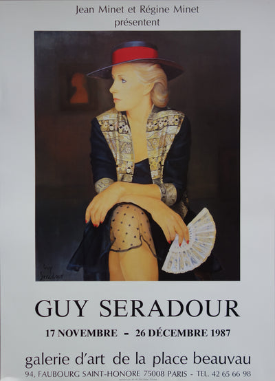 Guy SERADOUR : Femme à l'éventail, Affiche originale (vue générale) - Crédit photo : Galerie Art.Paris