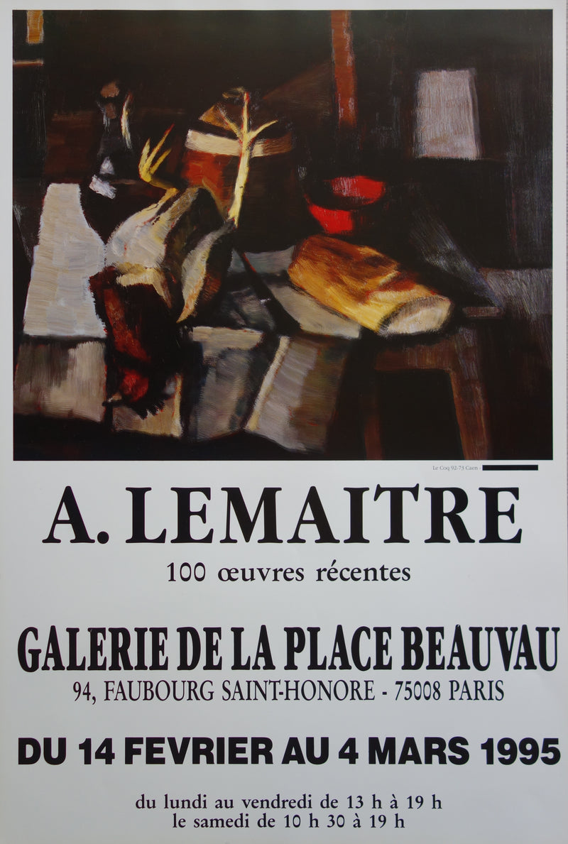 André LEMAITRE : Nature morte au faisan, Affiche originale (vue générale) - Crédit photo : Galerie Art.Paris