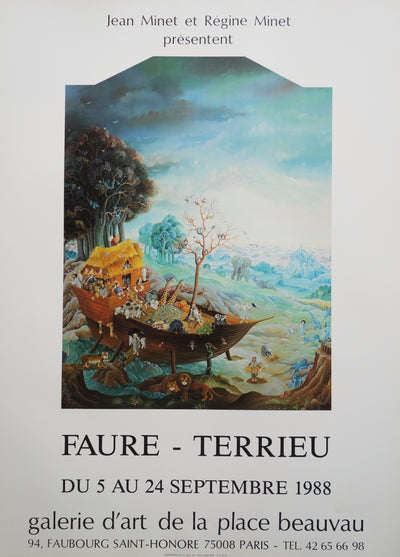 Janine FAURE TERRIEU : L'Arche de Noé, Affiche originale (vue générale) - Crédit photo : Galerie Art.Paris