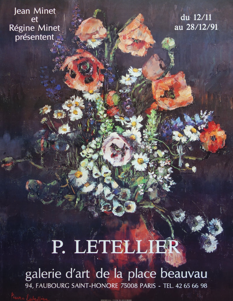 Pierre LETELLIER : Bouquet champêtre, Affiche originale (vue générale) - Crédit photo : Galerie Art.Paris