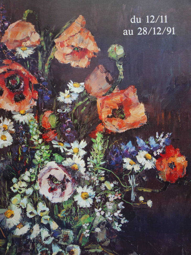 Pierre LETELLIER : Bouquet champêtre, Affiche originale (photo de détail 2) - Crédit photo : Galerie Art.Paris