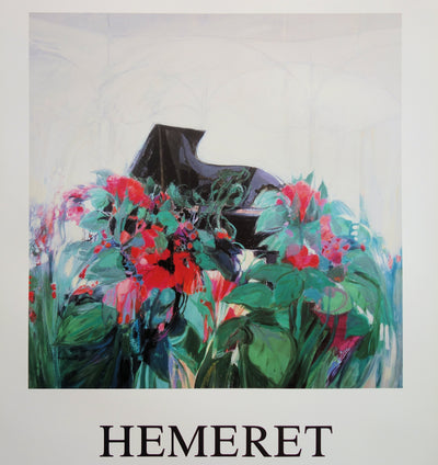 Claude HEMERET : Piano au bouquet, Affiche originale (photo de détail 2) - Crédit photo : Galerie Art.Paris