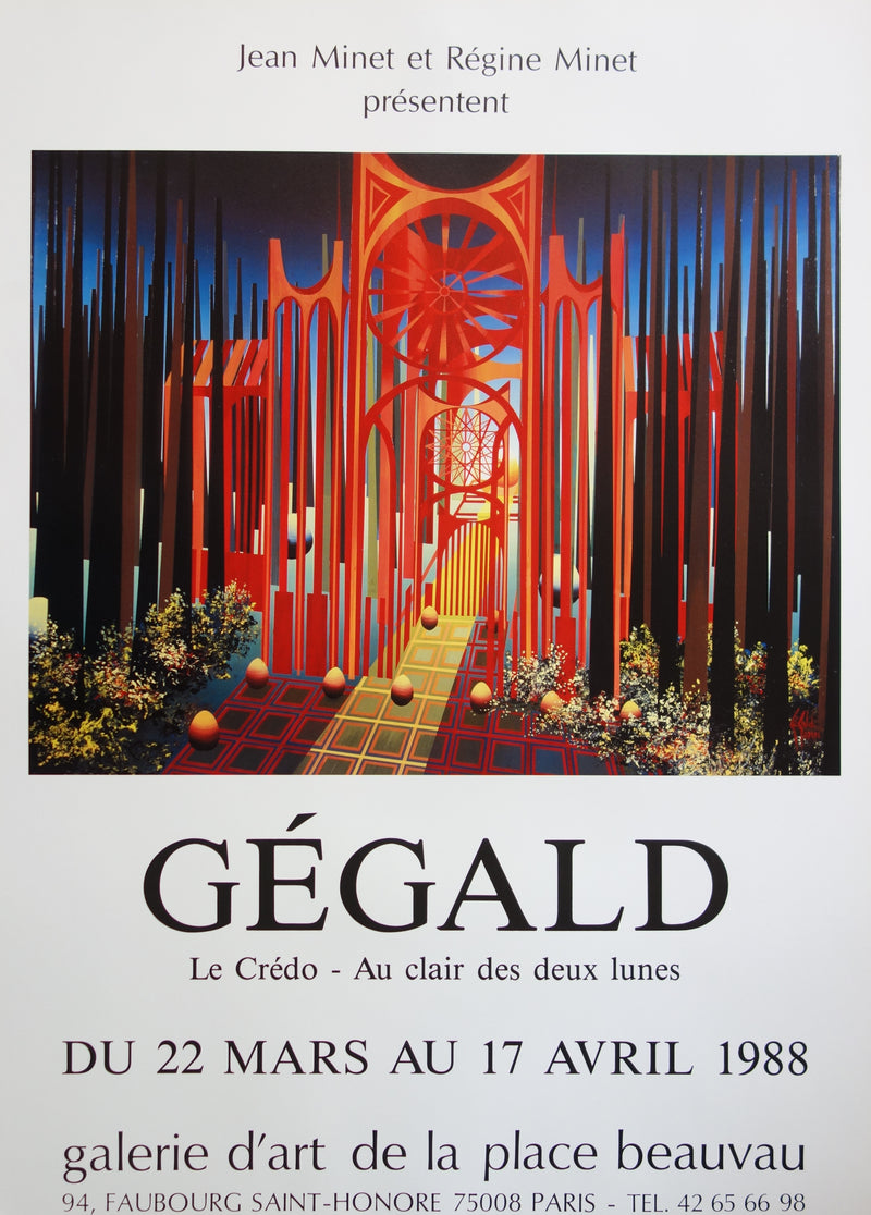  GEGALD : Le Crédo - Au Clair des deux Lunes, Affiche originale (vue générale) - Crédit photo : Galerie Art.Paris