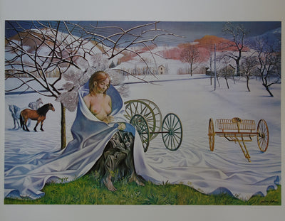 Jean-Pierre ALAUX : Allégorie de l'Hiver, oeuvre originale (vue générale) - Crédit photo : Galerie Art.Paris