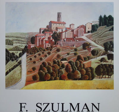 François SZULMAN : Village en Provence, Affiche originale (photo de détail 5) - Crédit photo : Galerie Art.Paris